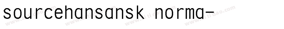sourcehansansk norma字体转换